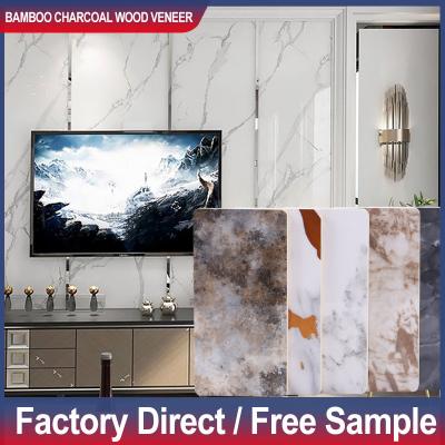 China Bamboo Charcoal Wood Veneer Special Offer 1220*2440*5/8mm Flame Retardant Bamboo Charcoal Wood Eco-Friendly PVC Wall Panels Interior Decoration Wall Panel For Ceiling Skin for sale