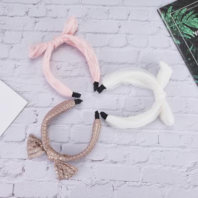 China Headband Hot Sale Pink Cute Hair Band For Girls Daily Wear Wide-Brimmed Temperament Kids Hair Accessories for sale