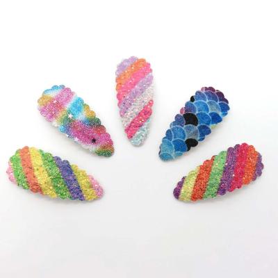 China Hair Clips Customized  Multi-style Hair Decoration Kid Baby Hairpins Stretchy Hair Clips for sale