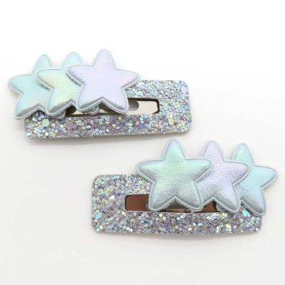 China Hair Clips Various Styles Hair Decoration Multicoloured Star Shape Children Stretchy Hairpins Hair Clips for sale