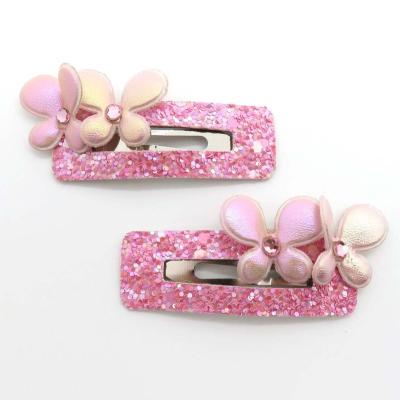 China Hair Clips Pink Blue Cute Hair Pin Colorful Girls Baby Hair Accessories Butterfly Knot Hair Clips for sale