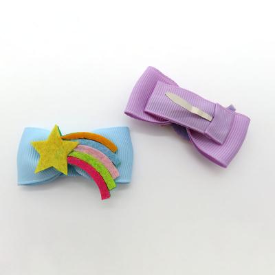 China Hair Clips Customized Cute Rainbow Star Princess Girl Baby Kid Hair Clips Hairpins Barrettes Hair Accessories for sale