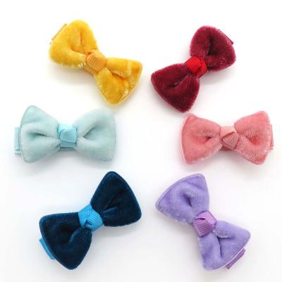 China Hair clip Customized Girls Mini Hair Clips Set Kids Cute Hairgrips Cloth Bow Hair Clip For Women for sale