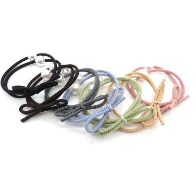 China Headband Hot Selling  Hair Bands For Women Girls Solid Color Fashion Elastic Hair Scrunchies for sale