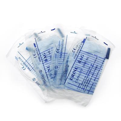 China Hot Sale Disposable Urinal Bag Collector Disposable Urine Bag Medical Urine Drainage Bag For Medical Use for sale