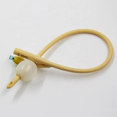 China Disposable bidirectional latex foley catheter natural silicone coated latex catheter for sale