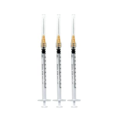 China Medical Disposable SET Cheap Stock 1ml Luer Lock Syringe With 25G*1” Needle For Medical Use From China Manufacturer for sale