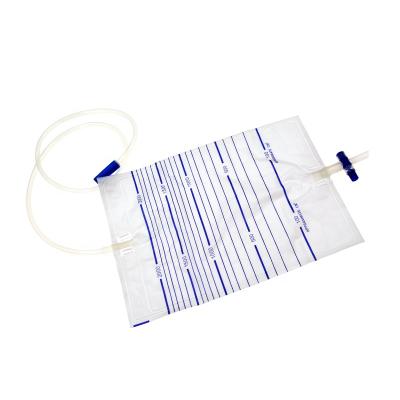 China Collect 2021 Hot Sale Adult Urine Bag Disposable Medical Urinal Drainage Urine Bag 2000ml For Men And Women for sale