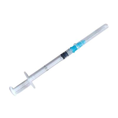 China hot sale AD Auto-disposable syringe 0.5ml 1ml disposable syringe with 23G/25G fixed needle for hospital and medical use for sale