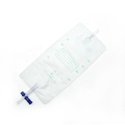 China Collect Urine Bag Urine Drainage Bag Urine Collection Bag Urinal Urinal Anti Return With T Tap Or Push-Pull Outlet for sale