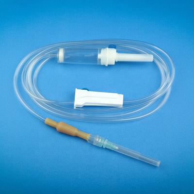 China Single-use sterilized disposable intravenous administration infusion set with or without needles luer lock or luer slip for sale