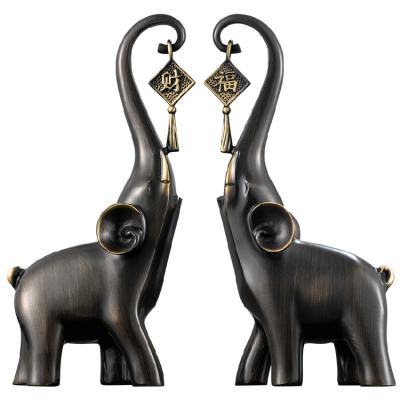 China Antique Imitation Elephant Brass Figurines Modern Home Decor Living Room Gift Craft Business Metal Craft Decor Home Accessories for sale