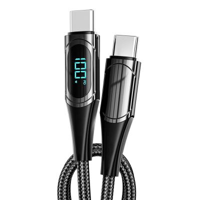 China LED Screen Display is included reliable WinRel Factory 100W QC 3.0 Type C to Type C USB Super Fast Charging Data Cable with PD for Laptop Computer HUAWEI for sale