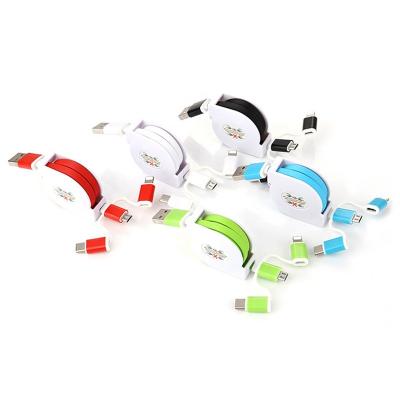 China Retractable Android Phone Short Usb Charging Cable Multi All In One Usb Charging Cable for sale