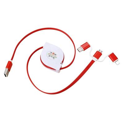 China High Quality Micro 1M Android Phone 3 In 1 Usb High Speed ​​Charging Data Cable for sale