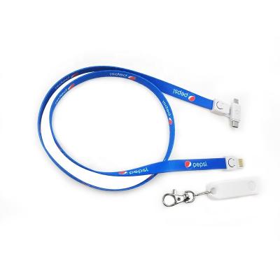 China For Ipad Customized Type C Lanyard Cable Fast Charging Charger Cable 3 In1 Usb Cable for sale