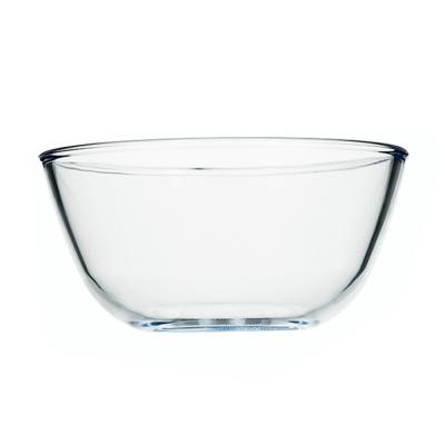 China Disposable 8.9inch 10.6inch Thickened Large Bowl Glass Bowl Cold Fruit and Vegetable Salad Transparent Pure Glass Bowl for sale