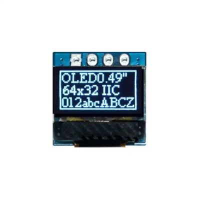 China Factory 0.49 inch 64x32 OLED SSD1315 IIC 0.49 inch Mono Color 4P 64x32 OLED Microdisplay Microdisplay OLED Module for sale