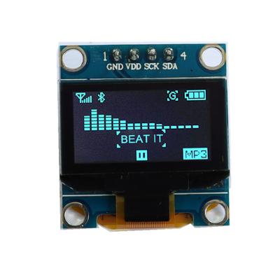 China 0.96 Inch 0.96 Inch Oled Character SSD1315 I2C 128x64 Resolution OLED Display Module Mono Blue Color Micro Blue for sale