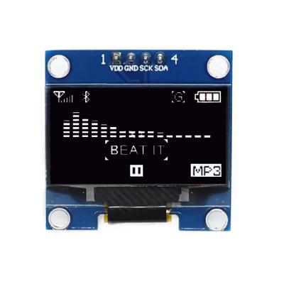 China PM OLED Display 128x64 1.3 Inch OLED Microdisplay OLED Module White Color 4P IIC I2C 1.3