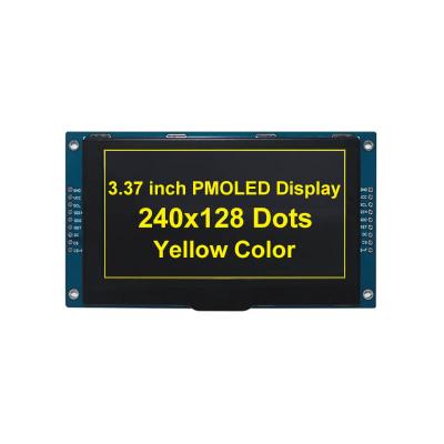 China 9P PMOLED Monochrome Display SSD1322 240X128 SPI OLED Module 3.37 Inch Yellow OLED Display Module 3.37 Inch for sale