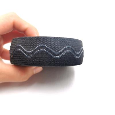 China Custom 2cm non-slip elastic band non-slip rubber band gripper elastic plastic silicone print waistband for sale