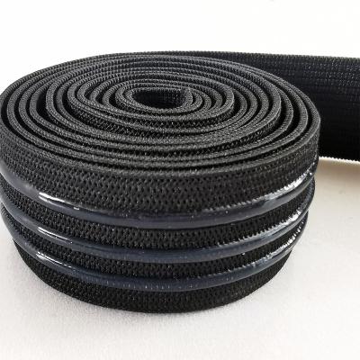 China Nylon Elastic Non Slip Home Elastic Decoration Sportswear Silicone Rubber Belt DIY Sewing Accessories for sale