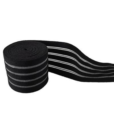 China Durable 7CM high quality elastic using high tenacity elastic band wholesale good quality black webbing for sale