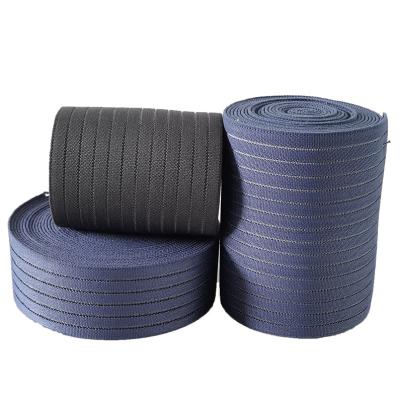 China Various Color Viable Blue Braided Tape Factory 5CM Edge Decor Elastic Webbing for sale