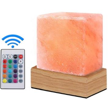 China Asian Cube Cut Release Ion Himalayan Salt Lamp with Remote Control Switch Good for Physical Mental Health with Home Decor for sale