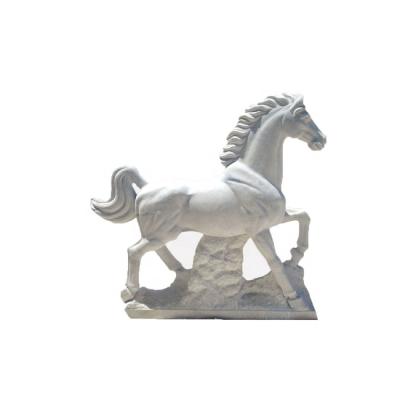 China Natural Best Selling Horse Life Size White Marble Stone Sculpture for sale