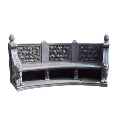 China Wholesale Patio Bench Antique Carved Stone Marble Long Garden Bench Chair for sale