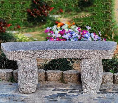 China Modern Handcrafted Modern Curving Polished Outdoor Sierra Quad Bench Pink Granite Natural Stone For Garden Yard Patio Decor for sale