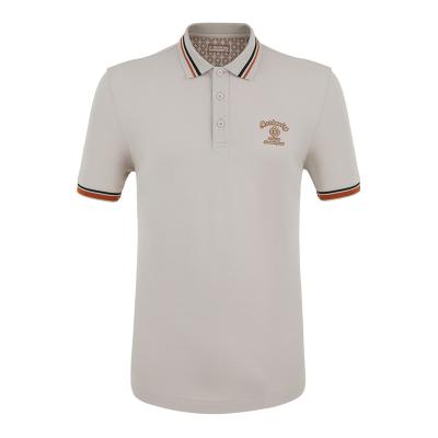 China Hot Selling Anti-wrinkle Solid Color Embroidered Mens Cotton Polo Shirts Customizable Embroidered Logo Men's Polo Shirts for sale