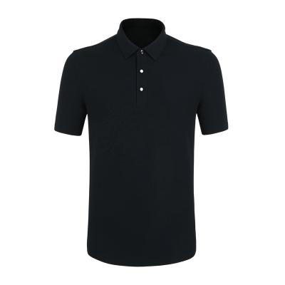 China Anti-Wrinkle Feeling Short Sleeve Collar Men's Golf Breathable Casual Polo Shirt Seamless Cool Quick Dry Elastic Short Sleeve T-Shirt for sale