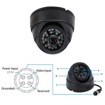 China Suitable for all vehicles infrared night vision AHD front and rear dome camera internal view dome camera for truck and school bus for sale