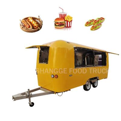 China Custom vegetable processing plant food truck hot dog cafe humburg ice cream grill mobile food cart for sale for sale