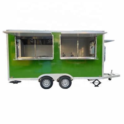 China Hot Selling Vegetable Processing Factory Custom Food Truck Ice Cream Truck Towing Mobile Food Trailer Snack Vending Truck for sale