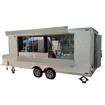 China Factory 2021 mini food cart vegetable processing trucks hot pizza trailer european standard dining car or square food trailer for sale