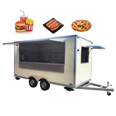 China Mobile vegetable processing factory food truck fast food trailer new us standard food cart with full kitchen vending European for sale