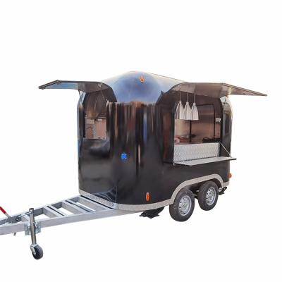 China Vegetable processing plant multifunctional wholesale airstream trailer mobile food vending trailer for BBQ for sale