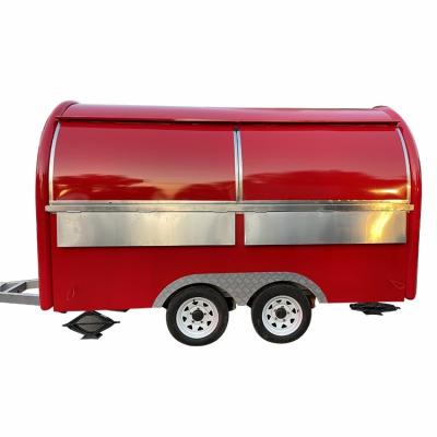 China Vegetable processing factory small round food trailer multifunctional mobile food supply truck for sale for sale