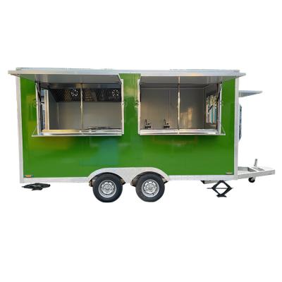 China Vegetable Processing Factory Trailer Mini Mobile Food Truck Small 7.5ft Food Supply Trailer for sale