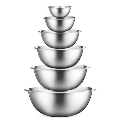 China Easy workable in clean nesting bowls for space saving storage metal cooking tool stainless steel mixing bowls set for sale