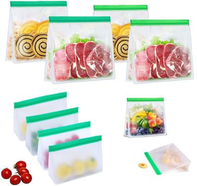 China Custom Leak Proof 3 Folding Reusable Food Organization Holder Pouch Food Storage Bag Set for sale