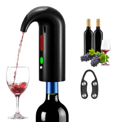 China Wine Decanter Set Wine Decanter Pump and Dispenser Portable One Touch USB Rechargeable Automatic Electric Wine Aerator for sale