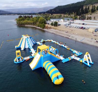 China PVC factory sells commercial water park adult games sports inflatable floating water park for sale