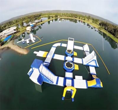 China PVC Commercial large adult water game park Floating inflatable water park for sale