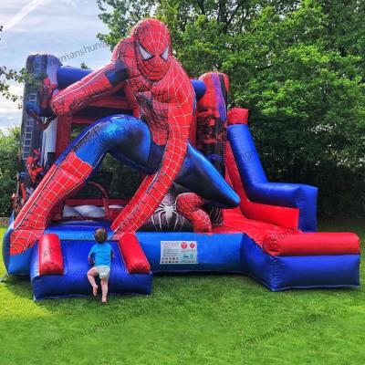 China PVC Commercial Jumping Castle Slide Bounce House Inflatable Spider-Man Bounce House for sale