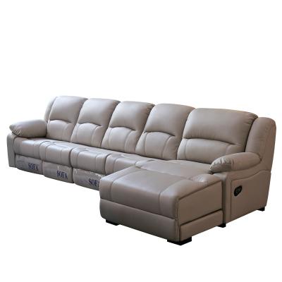 China Leather Sectional Electric Massage Sofa Electric Motor Recliner Sofa (The Other) European Style Adjustable Living Room With Cup Holder for sale